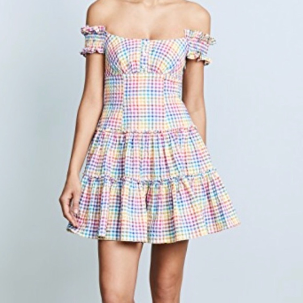 Caroline Constas Maria Dress rainbow XS